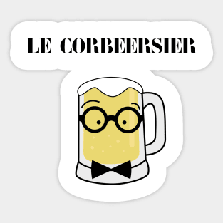 Le Corbusier beer Sticker